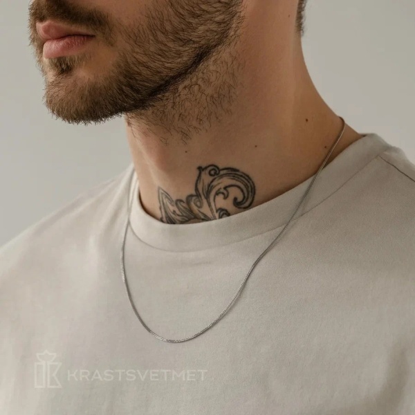 Цепь из серебра 925, плетение «Панцирь»